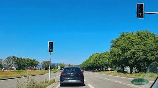 Eine gemütliche Fahrt durch das Elsass in Frankreich an einem strahlend schönen Tag [upl. by Giltzow]