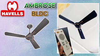 Havells Ambrose BLDC Motor Ceiling Fan  Remote Controlled Ceiling Fan  Best BLDC Fan [upl. by Erfert]