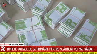 Tichete sociale de la primărie pentru slătinenii cei mai săraci [upl. by Jo-Anne]