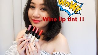 Wine lip tint swatches Chateau Ashley wine liptint review [upl. by Gallenz]