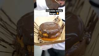 Chocolate burger😍 cakevideos cake chocolatecake food foodie nutella burger cakeshorts [upl. by Kire348]