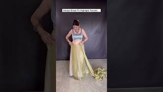 Tissue Silk Saree Draping  Wedding Silk Saree Drape  I Love Sarees shorts [upl. by Swanson143]