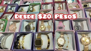 😱 RELOJES ⌚DESDE 20 PESOS GRANDES PROMOCIONES PARA HACER NEGOCIO en el Centro de la CDMX 💯 [upl. by Ylurt789]