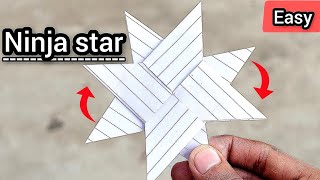 How To Make Paper Ninja Star  SHURIKEN  Paper ka ninja star kaise banaen [upl. by Boesch]