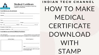 how to make medical fitness certificate online maker [upl. by Grochow]