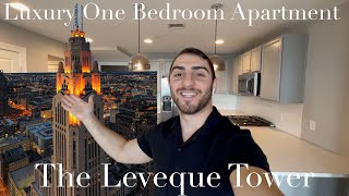 Touring a 1900 Luxury One Bedroom Apartment at The Leveque Tower in Downtown Columbus Ohio [upl. by Ibocaj]