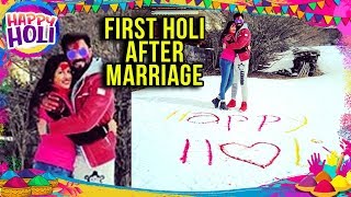 Gaurav Chopra And Wife Hitishas FIRST HOLI After MARRIAGE [upl. by Acey]