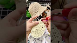 かぎ針編み帽子の編み方🎩뜨개질 모자 뜨개질 기법 Crocheted hat Crochet technique crochet 뜨개질 handmade かぎ針編み [upl. by Ahsyt]