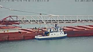 Arthur M Anderson passing through the Soo locks on Aug 30th 2024 [upl. by Brandie]