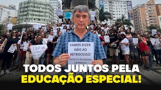 📢 Ato da Manifestação CONTRA a terceirização dos professores especializados [upl. by Terina]