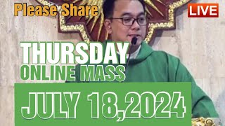 QUIAPO CHURCH LIVE MASS TODAY REV FR DOUGLAS BADONG JULY 182024 [upl. by Calen]