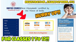 NSTSE UIMO UIEO UCO 2020  Registration Fees Syllabus Level Exam Pattern for CLASSES 1 to 12 [upl. by Celia]