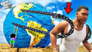 GTA 5  Franklin Become Strongest Man Ever To Pull Whole Earth in GTA 5GTA 5 mods [upl. by Supen]