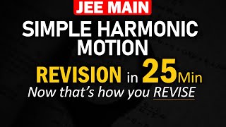 Simple Harmonic Motion  Formulae and Concept REVISION in 25 min  JEE Physics by Mohit Sir IITKGP [upl. by Paff]