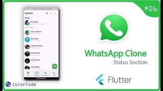 Designing a WhatsApp Clone Status Screen Using Flutter  UI Tutorial 06 [upl. by Benji]