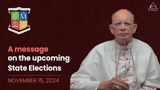 Message from the Cardinal wrt Maharashtra State Elections [upl. by Koslo]