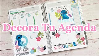 COMO DECORAR TU AGENDA AMPLIFY PLANNER amp STITCH STICKERS [upl. by Tawney391]