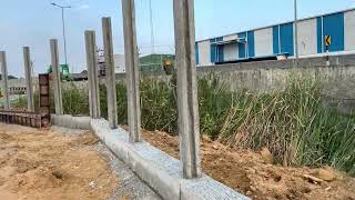 Precast Compound Wall with Plinth Beam and Pile Foundation [upl. by Ahsyek]