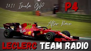 Charles Leclerc AFTER RACE Team Radio  P4 2021 Imola GP  UNHEARD Charles Leclerc Team Radio [upl. by Robinetta]