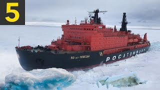 5 Ice Breaking Ships Braving the Arctic Circle [upl. by Gleason]