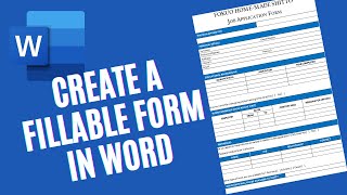 How to Create a Fillable Form in Word  Microsoft Word Tutorials [upl. by Ymrots373]