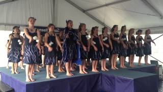 Our Clevedon School kapa haka girls giving their all at the Rangatahi Festival today [upl. by Moffit]