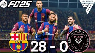 FC 25  MESSI RONALDO MBAPPE  ALL STARS TOGETHER  BARCELONA VS INTER MIAMI  PS5 [upl. by Seaddon]