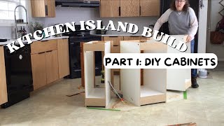 Kitchen Island Build Part 1 DIY kitchen island cabinets [upl. by Placia264]