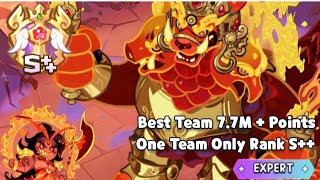 Best Team Beast Raid Expert S Rank 77M Points One Team Only Guide I Cookie Run Kingdom [upl. by Meneau]