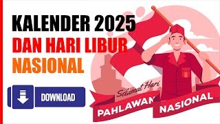 Kalender 2025 dan Hari Libur Nasional [upl. by Ytinav]