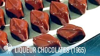 Making Liqueur Chocolates Boozy Sweet Treats 1965  British Pathé [upl. by Anippesuig]