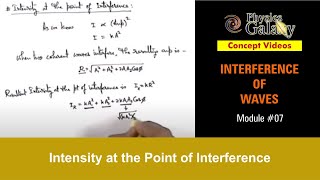 Class 11 Physics  Interference of Waves  7 Intensity at the Point of Interference For JEE amp NEET [upl. by Ybbed]