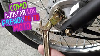 COMO AJUSTAR LOS FRENOS DE MOTO TRASERO Y DELANTERO [upl. by Casi]