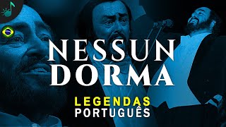 Nessun dorma  Luciano Pavarotti  Tradução  Tipografia  Legendas em Português [upl. by Esyli]