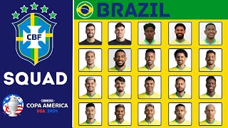 BRAZIL Possible Squad For Copa America 2024  Brazil Squad  FootWorld [upl. by Kemp]