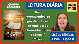 quotBemaventurados os pacificadores porque serão chamados filhos de Deusquot Mt 59 [upl. by Telrahc814]