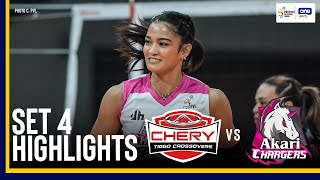 CHERY TIGGO VS AKARI  SET 4 GAME HIGHLIGHTS  202425 PVL ALLFILIPINO CONFERENCE  DEC 10 2024 [upl. by Salokcin825]