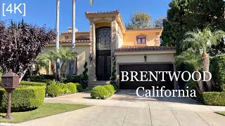 BRENTWOOD Los Angeles California  driving tour 4K [upl. by Nida]