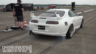 1256HP Toyota Supra MK4 2JZ BIG TURBO  Engine Start Revs Accelerations [upl. by Miharba]