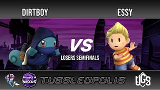 Tussleopolis  Losers Semifinals  DirtboySquirtle Vs EssyLucas [upl. by Ruon]