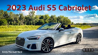 The Perfect Weekend Convertible The 2023 Audi S5 Cabriolet [upl. by Alat168]