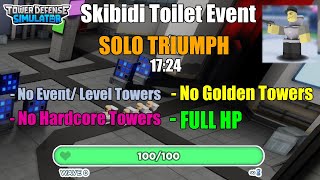 NO DAMAGE  SOLO 1724 TRIUMPH  No Hardcore Towers  No Event amp Golden Towers  TDS [upl. by Stambaugh418]