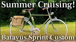 Summer cruising on a vintage Batavus dutchbike With bicycle geekery Sachs duomatic 2speed hub [upl. by Aida]