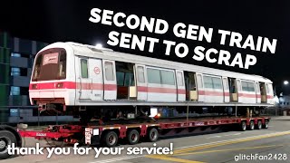 Second Generation 1995 SMRT Siemens C651 Set 212 Sent to Scrap [upl. by Dre]