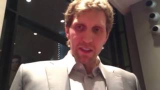 Dirk Nowitzki spoke German English and Spanish at the premier of LUV [upl. by Davina]