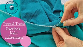 Overlocknaht auftrennen  Naht auftrennen Overlock  Tutorial  DIY Anleitung  Nähen  mommymade [upl. by Wiedmann168]