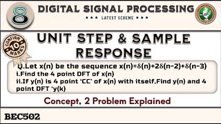 8DFT amp IDFT Using Circular Convolution Concept2 Problems Solved 5th Sem ECE Latest Scheme VTU [upl. by Pacien]