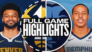 NUGGETS at GRIZZLIES  FULL GAME HIGHLIGHTS  November 17 2024 [upl. by Lhary]