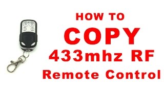 How to copy 433MHz RF Remote Control [upl. by Otreblasiul]