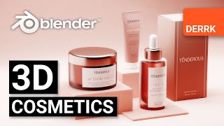 3D Cosmetics Mockup  Full Process in Blender 28 3d blender3d packaging [upl. by Maury881]